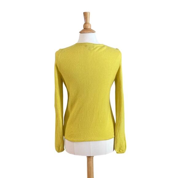 Charter Club Yellow 100% Cashmere V-Neck Long Sleeve Sweater, M - Picture 3 of 9